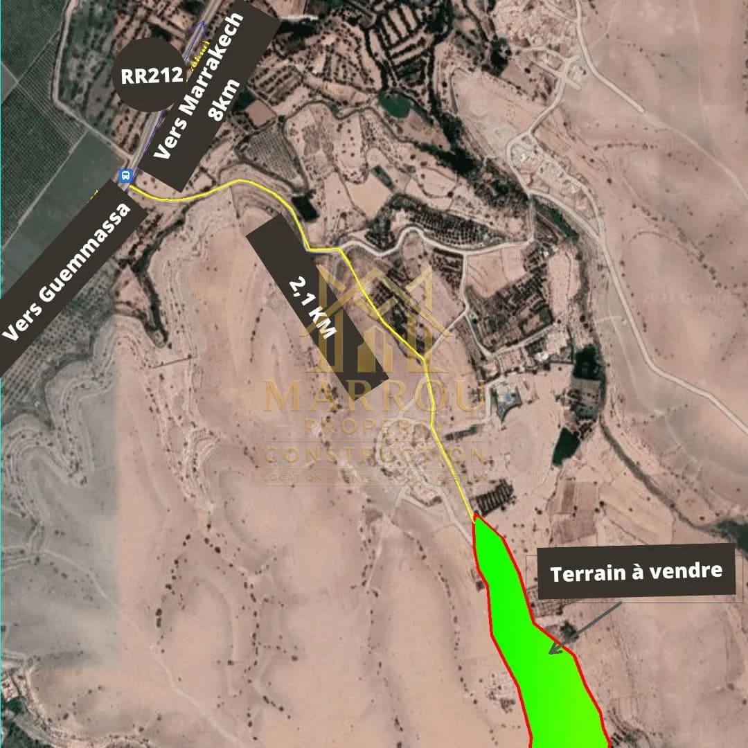 Terrain Titré à Vendre – Route de Tahanaout | Marrakech